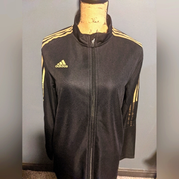 adidas Jackets & Coats Adidas Womens Xl Track Jacket Black And Gold